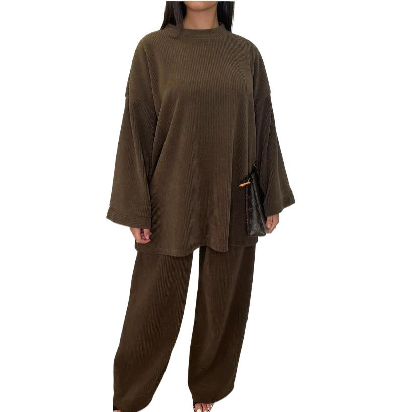 Damen Bequemes und stylisches Lounge-Set aus Rippstrick WW
