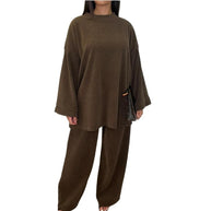 Damen Bequemes und stylisches Lounge-Set aus Rippstrick WW