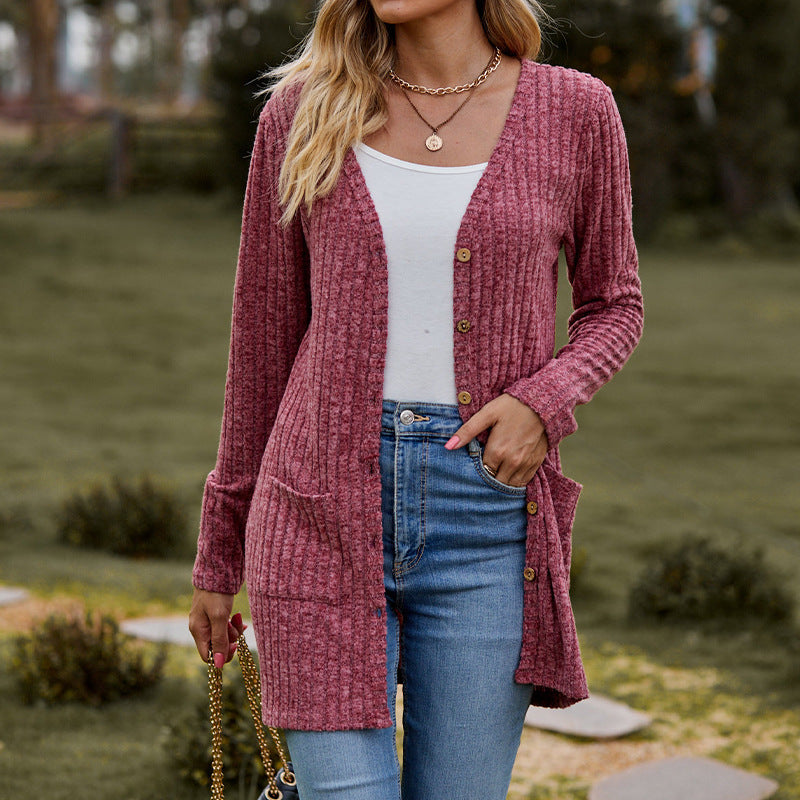 Damen Strickjacke mit strukturiertem Muster und praktischen Taschen WW