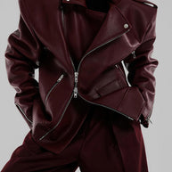Damen Bikerjacke aus hochwertigem Leder WW