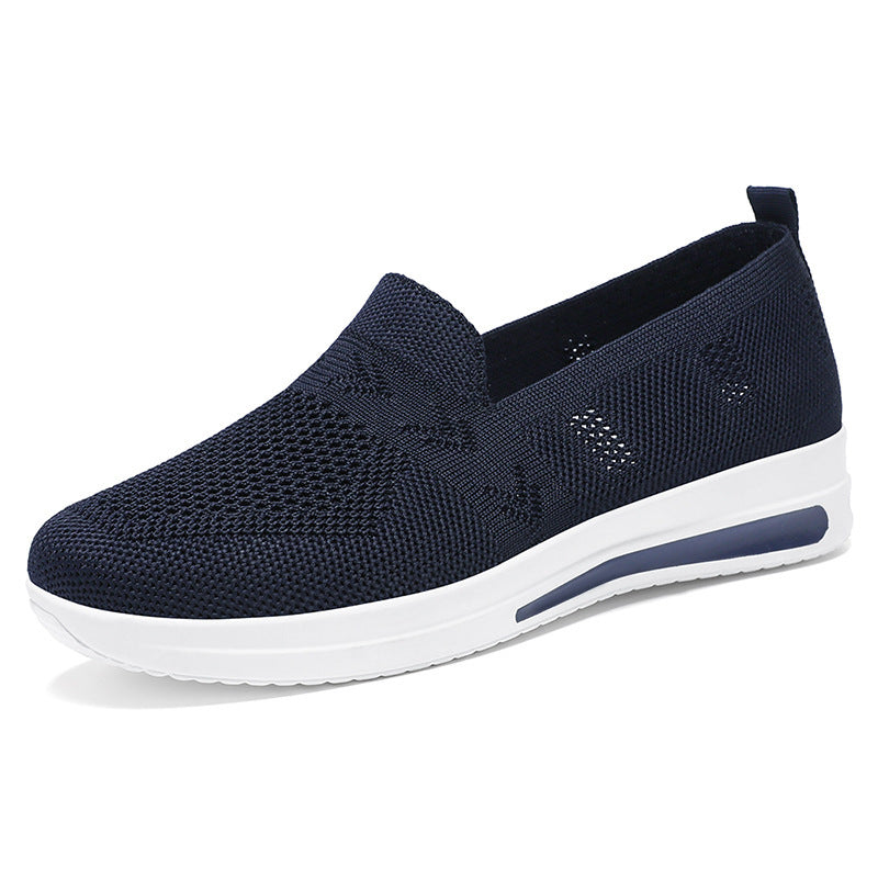 Damen Slip-On Freizeitsneaker mit atmungsaktivem Strickoberteil und rutschfester Sohle WW
