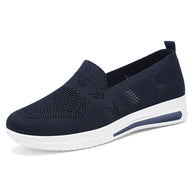 Damen Slip-On Freizeitsneaker mit atmungsaktivem Strickoberteil und rutschfester Sohle WW