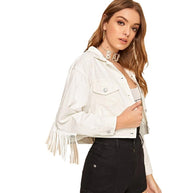 Damen
Kurze Fransenjacke mit trendigem Design und lässigem Schnitt WW