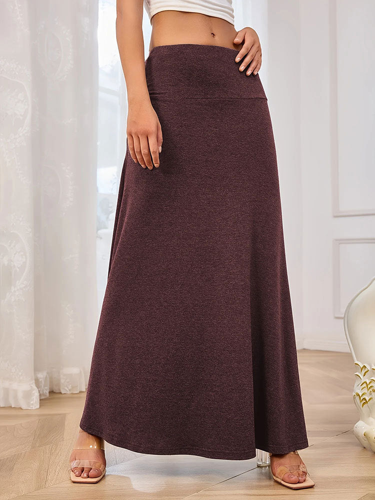 Damen nahtloser Maxirock W&W