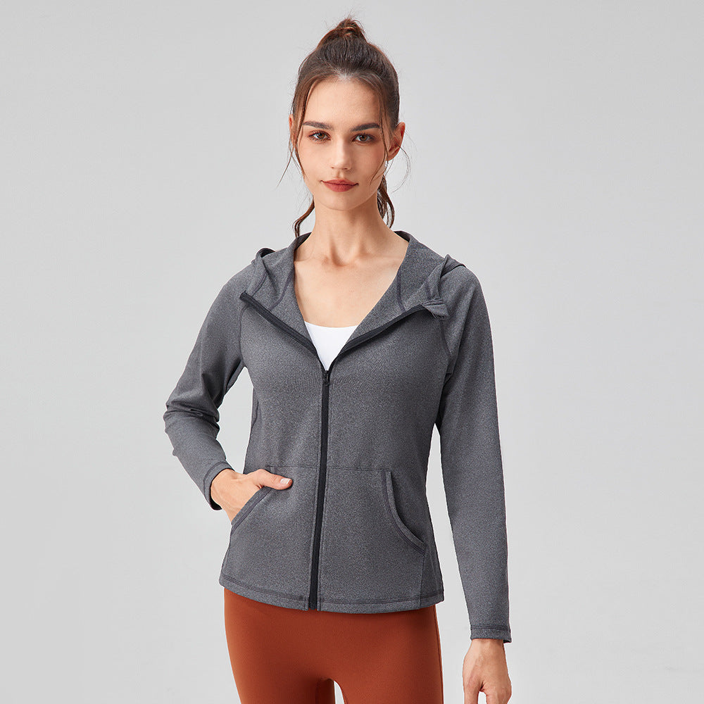 Damen Sportliche Kapuzenjacke mit leichtem Material und praktischen Taschen WW