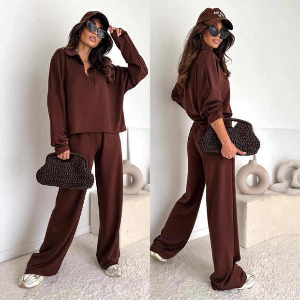 Damen sportliches und elegantes Oberteil mit Kragen WW