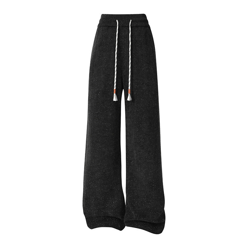 Damen weite Haremshose mit elastischem Bund und trendy Zickzackmuster WW