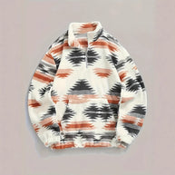 – Gewebte Jacke mit bedrucktem Kragen