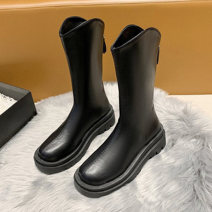 Damen Gummi-Stiefel mit rutschfester Sohle und hohem Schaft W&W Mode
