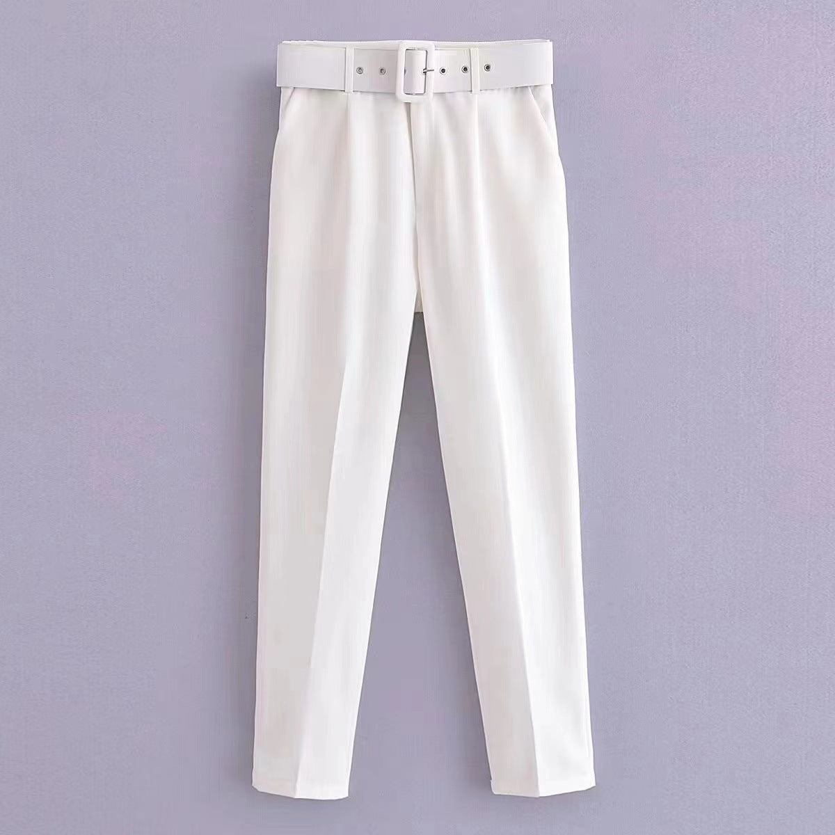 Damen weite Hochbundhose mit schickem Gürtel WW