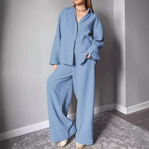 Damen Relaxed Fit Strukturierter Koordinierter Satz WW