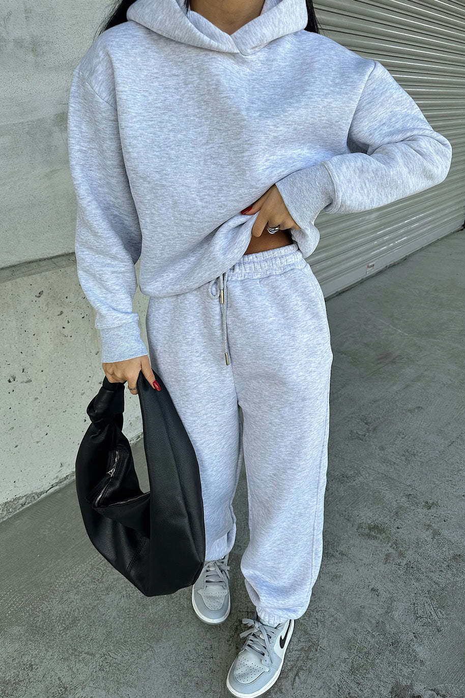 Damen bequeme und stylische Sport-Hoodie-Kombination WW