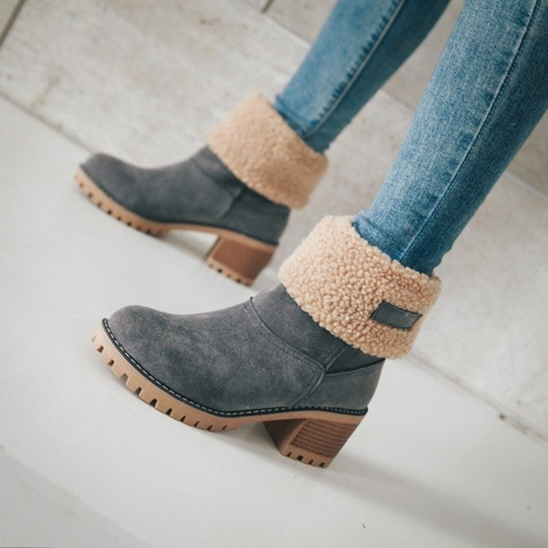 Damen Bequeme Stiefeletten mit wärmendem Futter WW