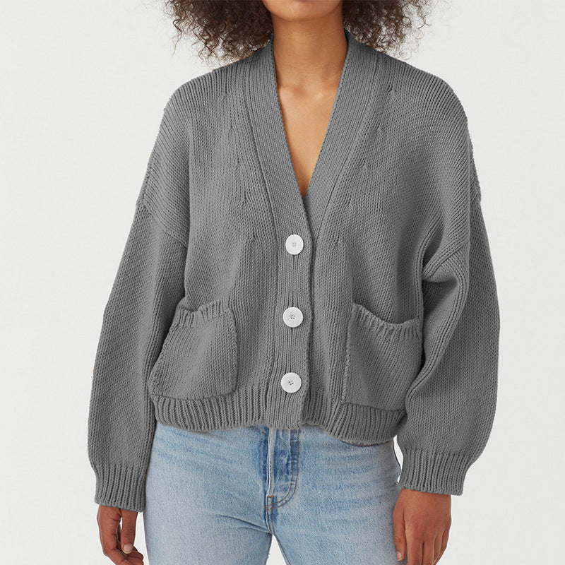 Damen Strickjacke mit praktischen Taschen WW
