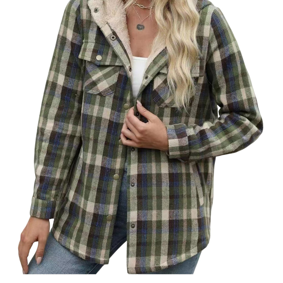 Damen Flanelljacke mit Fleecefutter WW