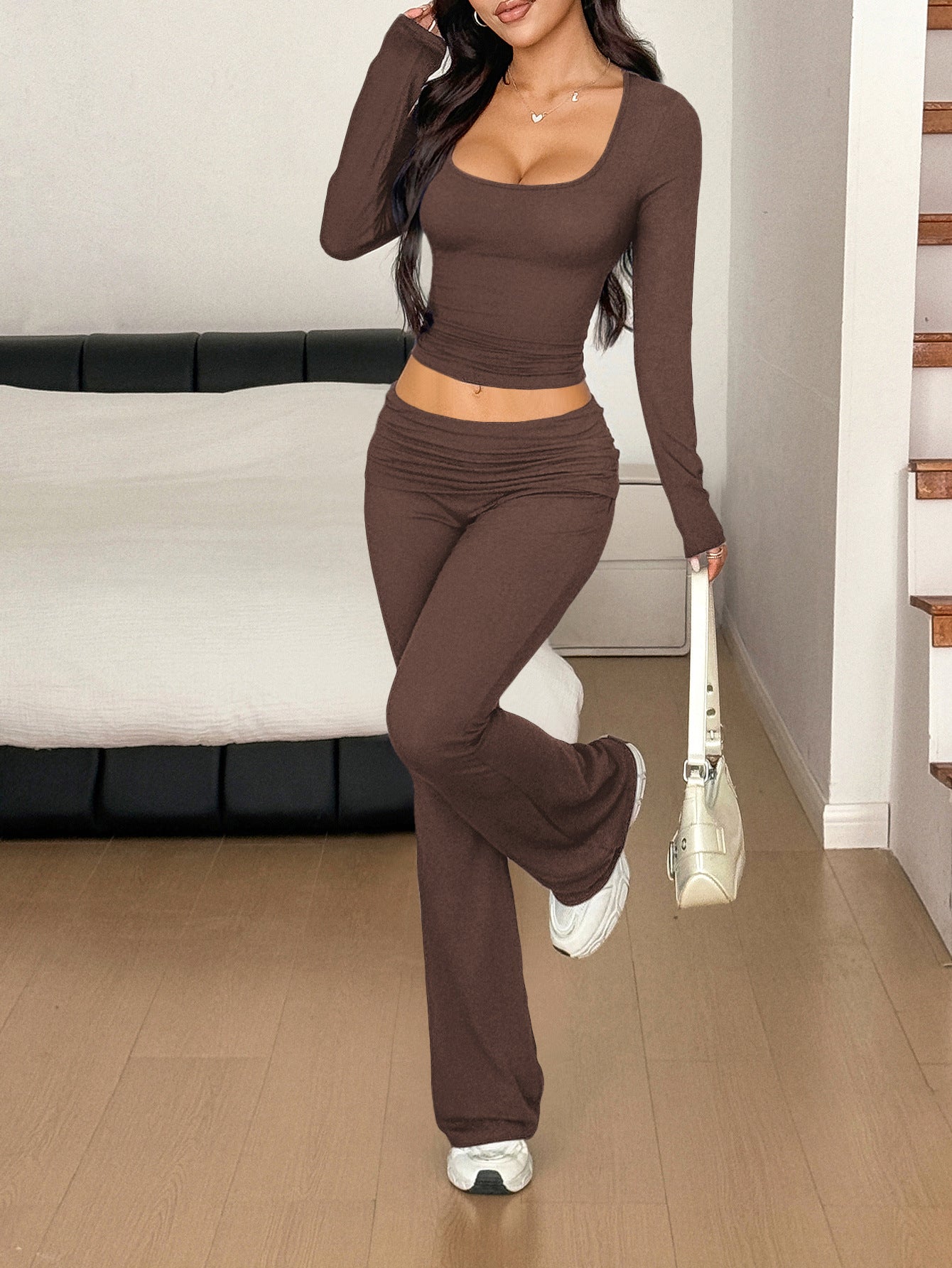 Damen Sportliches Zweiteiliges Set WW