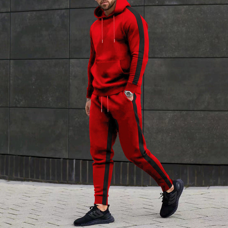 Herren sportlicher Jogginganzug mit kontrastierenden Seitenelementen WW