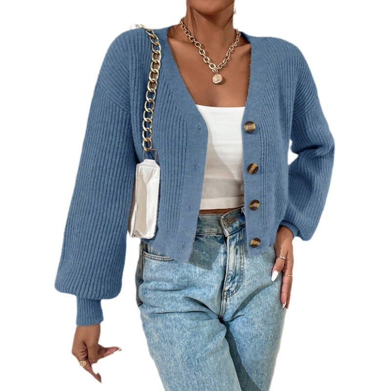 Damen Strickjacke mit strukturiertem Schnitt und dekorativen Knöpfen WW