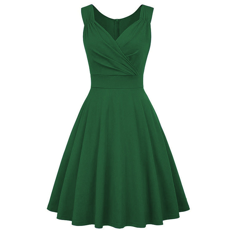 Damen A-Linien Kleid mit elegantem Wickeldesign und taillierter Silhouette WW