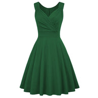 Damen A-Linien Kleid mit elegantem Wickeldesign und taillierter Silhouette WW
