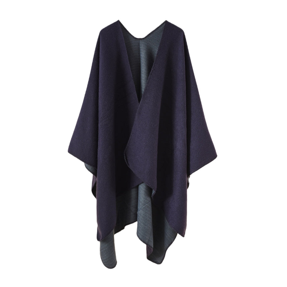 Damen Strickponcho mit asymmetrischem Schnitt und hoher Warmhaltefunktion WW