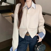 Damen Strickjacke mit klassischem Schnitt und stilvollen Knopfdetails WW