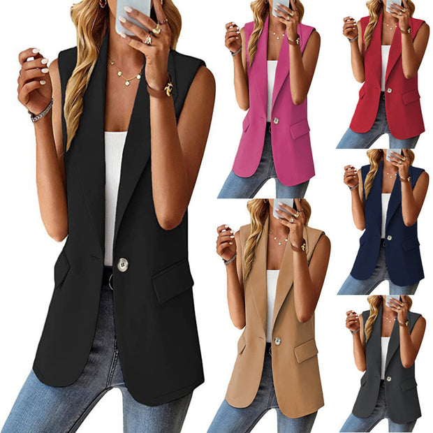 Damen Ärmelloser Blazer WW