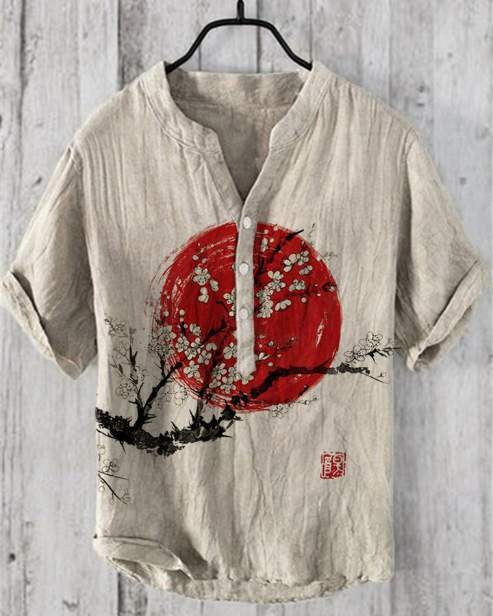 W&W Mode | Japanisches Hemd Aus Leinenmix