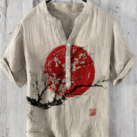 WW | Japanisches Hemd Aus Leinenmix