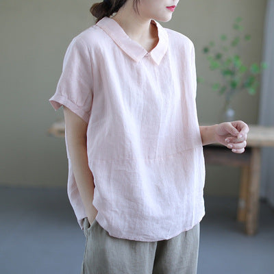 WW | Leinen Vintage Bluse für Damen - Stilvolle und Bequeme Bluse