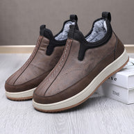 Damen Bequeme Winter-Slipper aus Lederimitat mit warmem Innenfutter WW