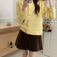 Damen Strickjacke mit strukturiertem Muster und hochwertigen Knöpfen WW