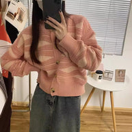 Damen Strickjacke im trendigen Streifenlook WW