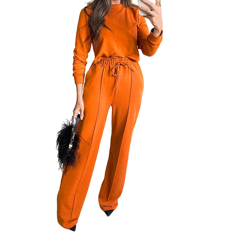 Damen elegantes Freizeitset mit hohem Komfort und elastischem Bund W&W Mode