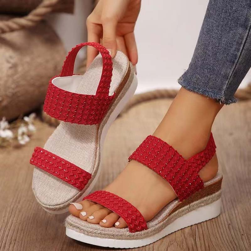 WW | Bequeme Sommer Plateau Sandalen Mit Keil Für Frauen