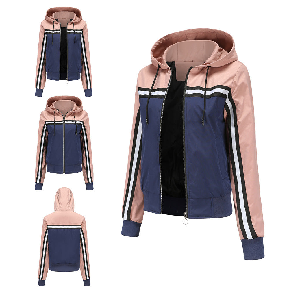 Damen sportliche Jacke mit modernen Streifenelementen WW