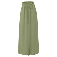 Damen weite Hose mit elastischem Bund und Taschen WW