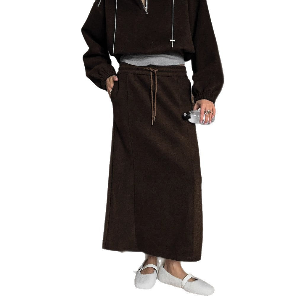 Damen Bequemer und eleganter Midirock mit elastischem Bund WW