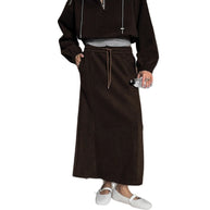 Damen Bequemer und eleganter Midirock mit elastischem Bund WW