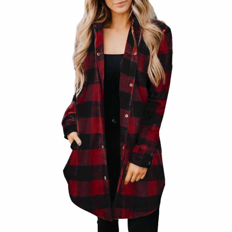 W&W Mode - Damen Karomuster Flanelljacke für rustikalen Charme