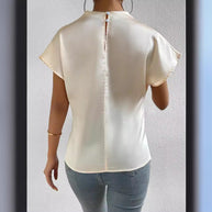 Damen Modisches Satin-Blusenshirt WW