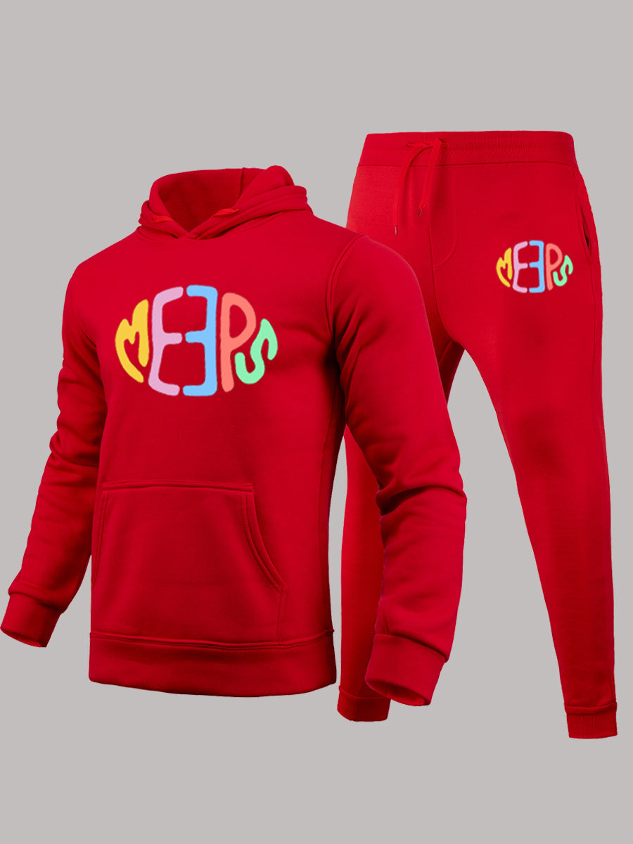 Damen Sportliches Hoodie- und Jogginghose-Set mit auffälligem Schriftzug WW