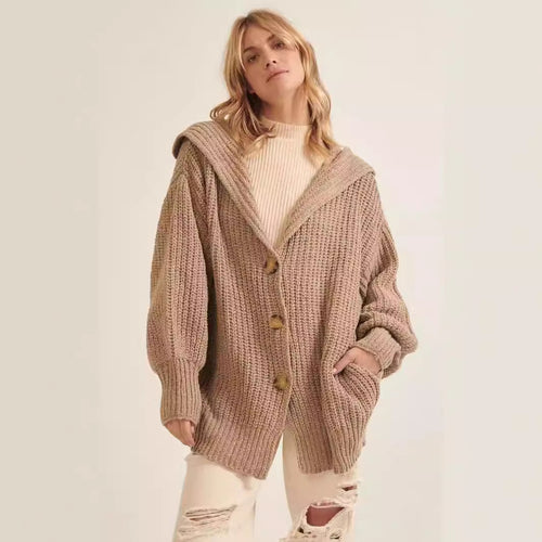 Damen Strickjacke mit eleganter Knopfakzentuierung und lässigem Schnitt WW