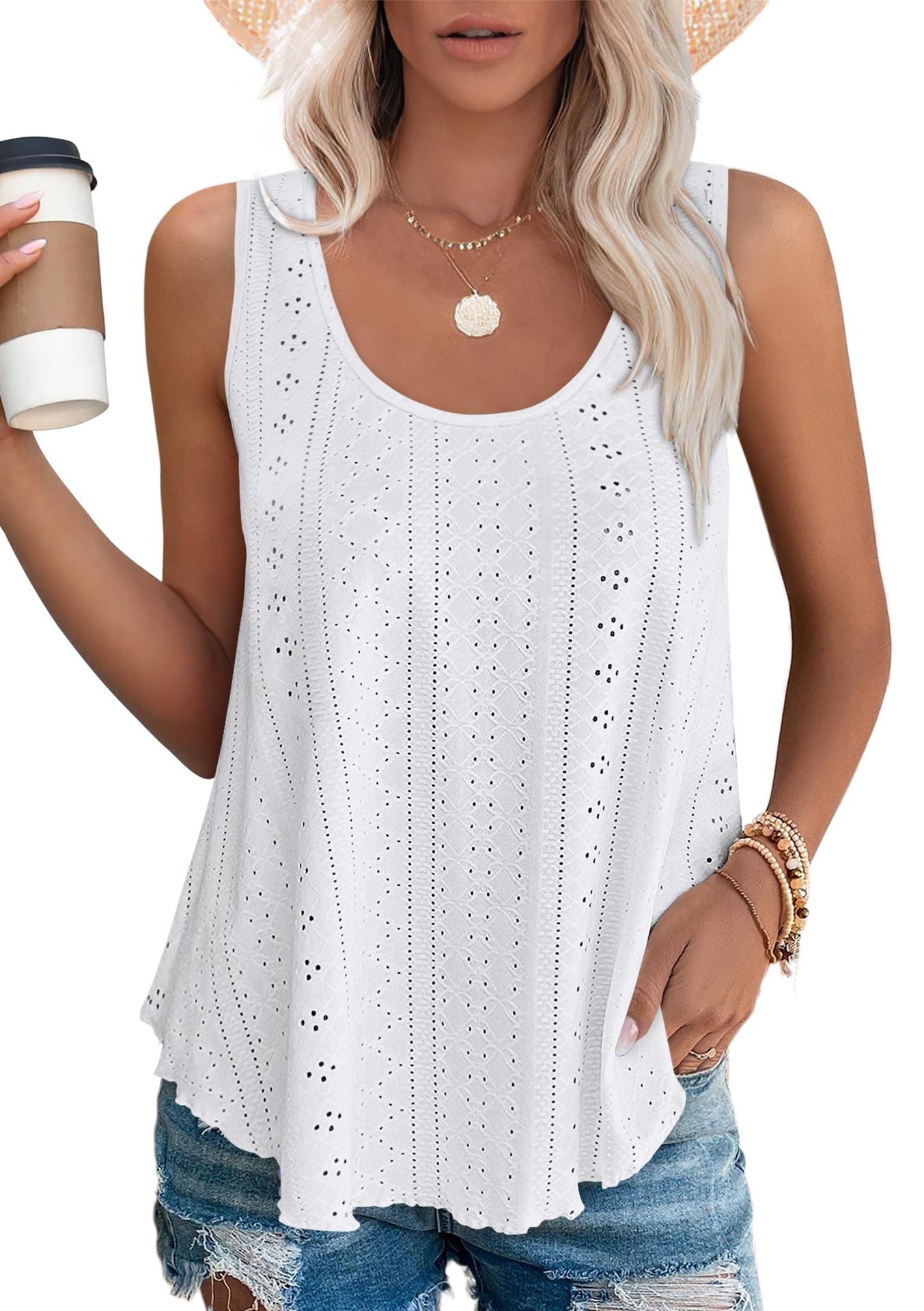 WW | Rundhalsausschnitt Locker Ärmellos Tanktop