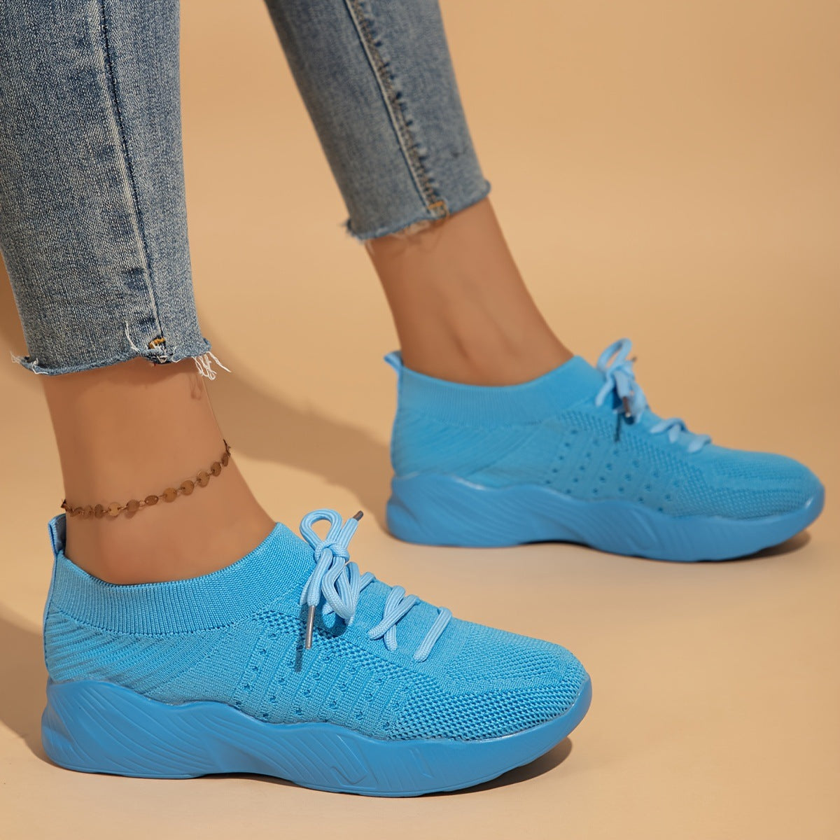 Damen Atmungsaktive Sport-Sneaker mit flexiblem Obermaterial und rutschfester Sohle WW