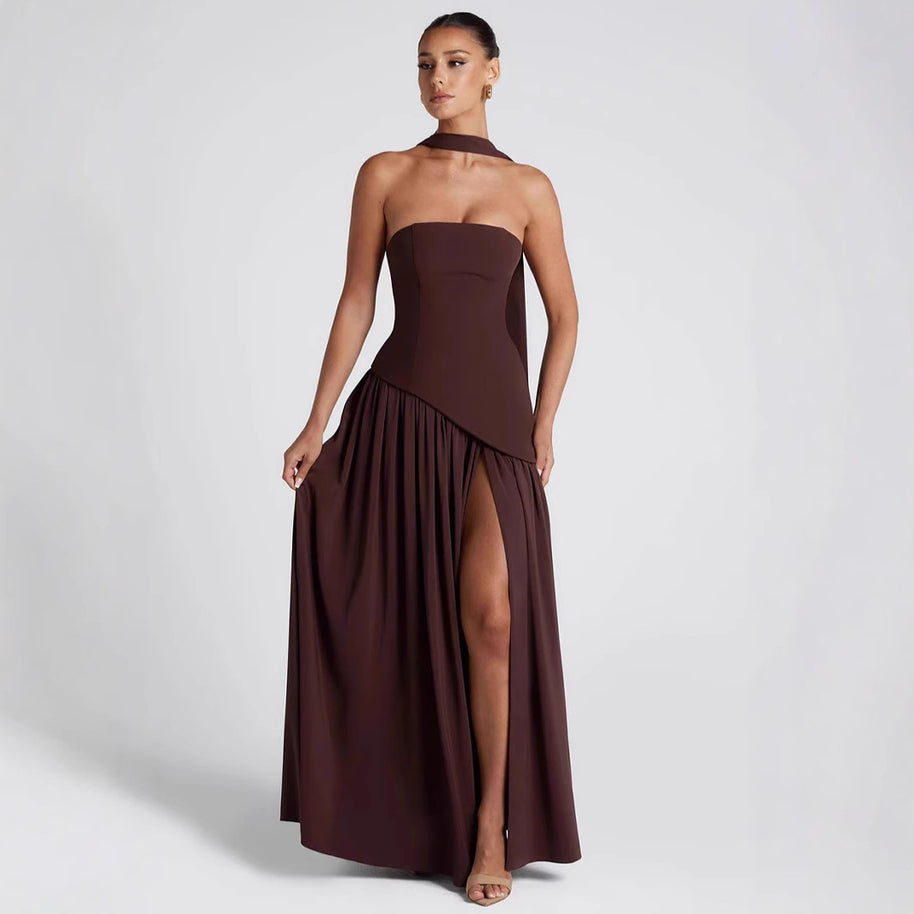 Damen Abendkleid mit asymmetrischem Schnitt WW