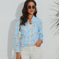 Damen sportliche Bomberjacke mit tierischem Print WW