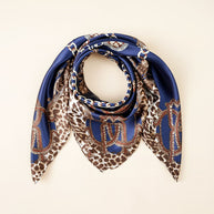 Damen Seidenschal mit elegantem Tiermuster und luxuriösem Design WW