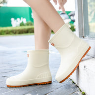 Damen modische Gummistiefel mit rutschfester Sohle und Komfort-Innenausstattung WW