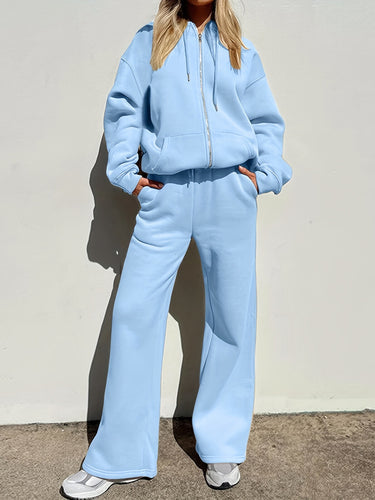 Damen Sportlicher Hoodie und Hose Set WW